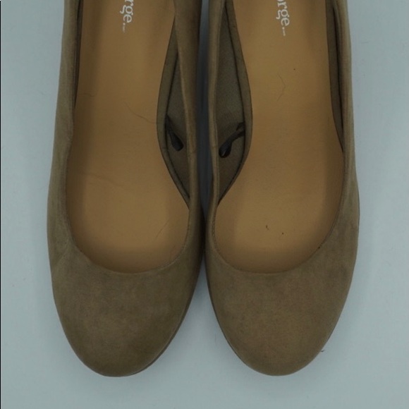 Tan Microsuede Wedges - Picture 3 of 4